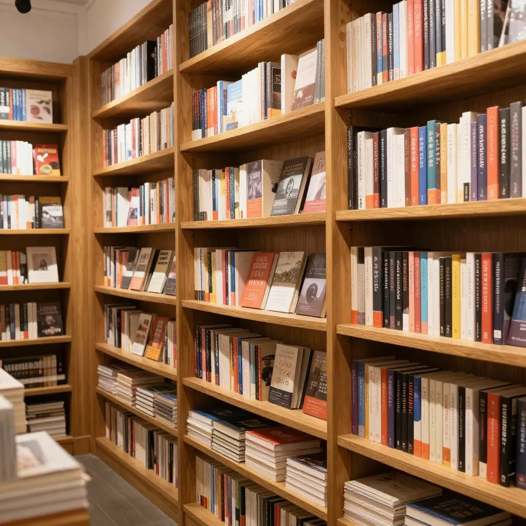 Bookstore interior showcasing shelves of books