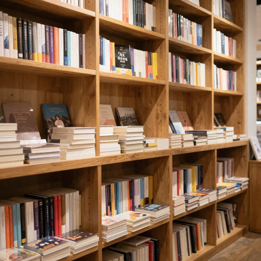 Book shelves display